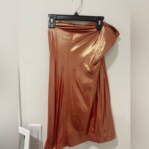 Strapless Copper Dress
